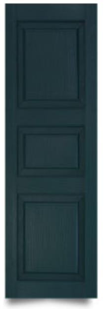 Custom Made Raised Panel Vinyl Shutters
