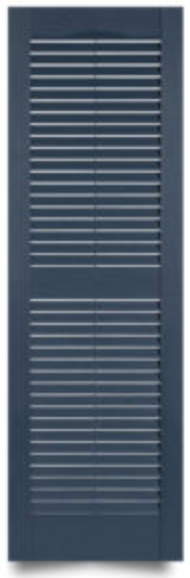 Perfect Shutters Premier One-Piece 15"  Wide Louvered Shutters - Traditional Style